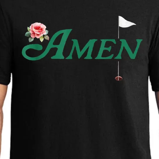 Amen Azalea Golf Masters Floral Golfing Enthusiast Pajama Set