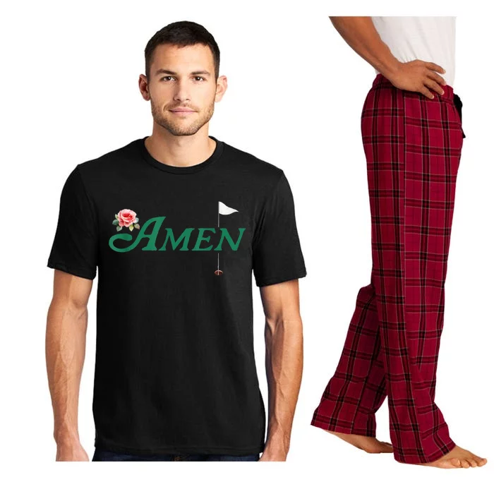 Amen Azalea Golf Masters Floral Golfing Enthusiast Pajama Set