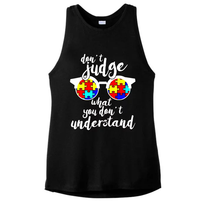 Autism Awareness Gift Design For Autistic Awareness Ladies Tri-Blend Wicking Tank