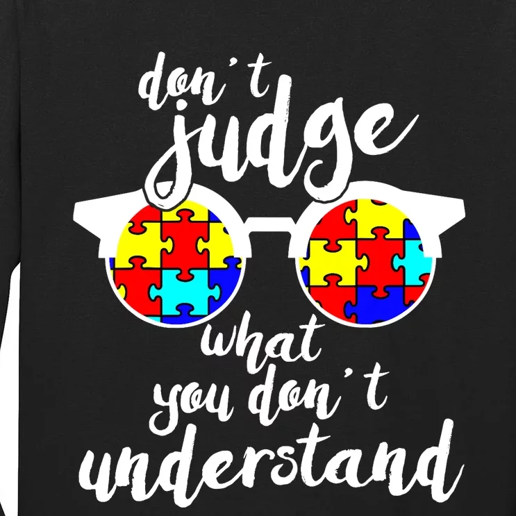 Autism Awareness Gift Design For Autistic Awareness Tall Long Sleeve T-Shirt