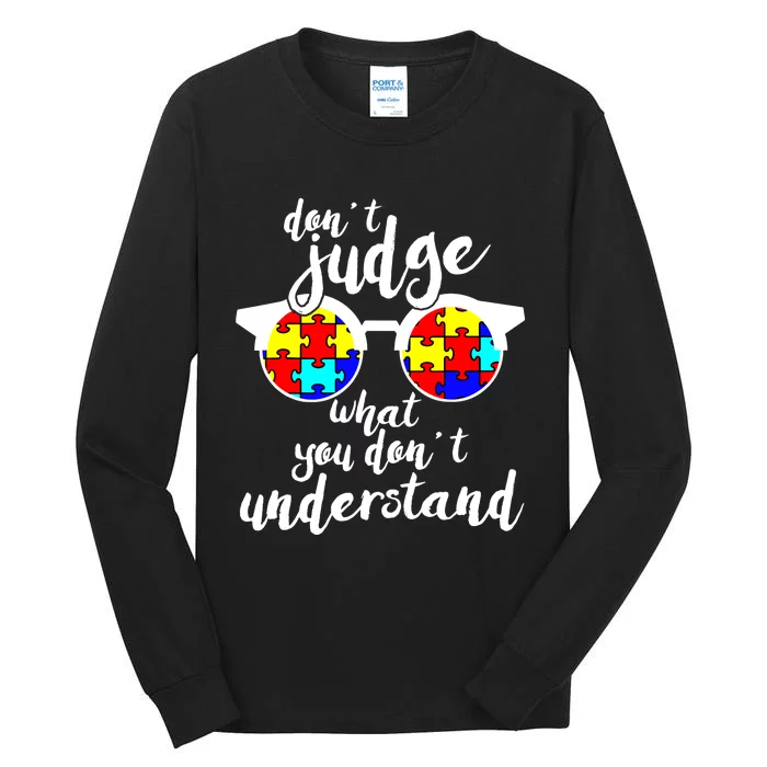 Autism Awareness Gift Design For Autistic Awareness Tall Long Sleeve T-Shirt