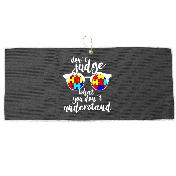 Autism Awareness Gift Design For Autistic Awareness Large Microfiber Waffle Golf Towel