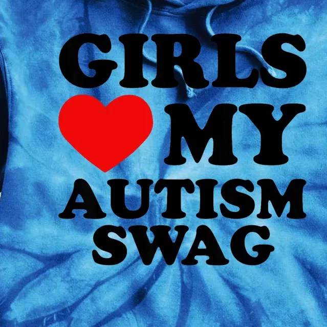 Autism Awareness Girl Love My Autism Swag Autism Gift Tie Dye Hoodie