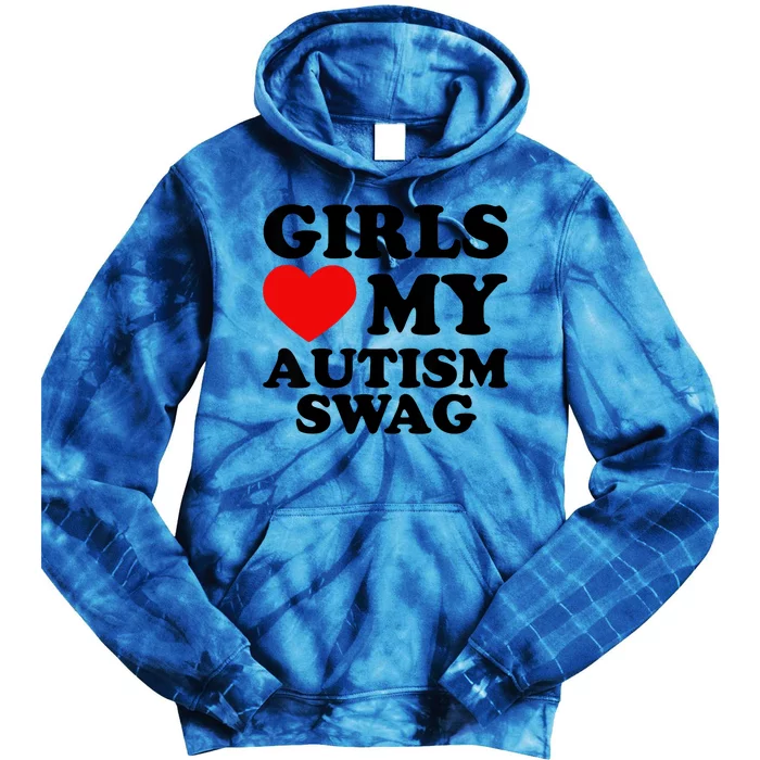 Autism Awareness Girl Love My Autism Swag Autism Gift Tie Dye Hoodie