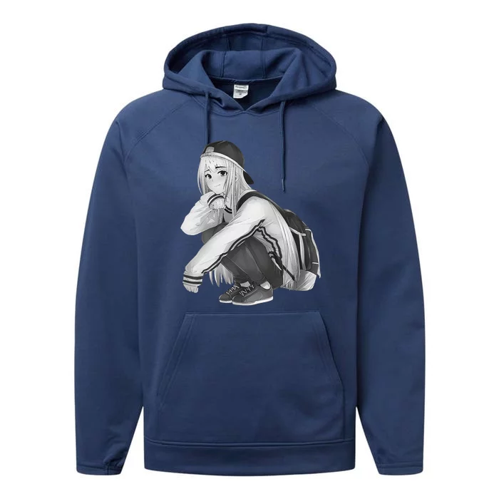 Anime Aesthetic Girl HipHop Style Performance Fleece Hoodie