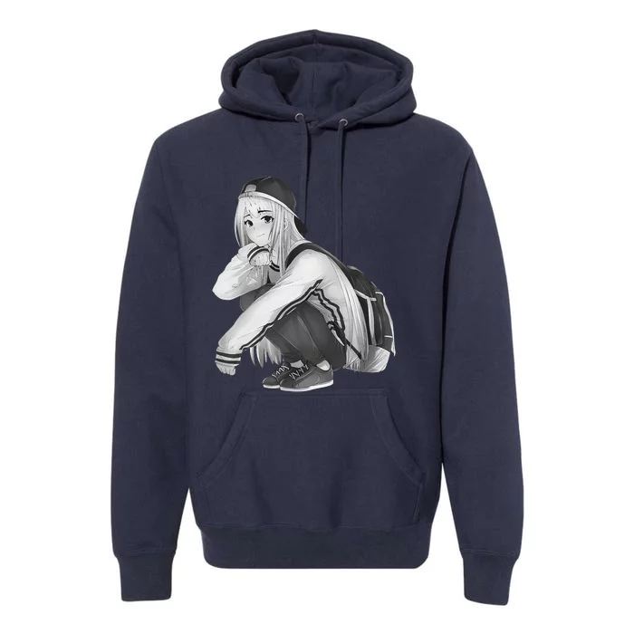 Anime Aesthetic Girl HipHop Style Premium Hoodie