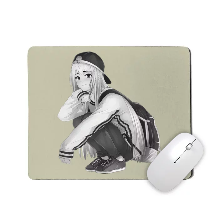 Anime Aesthetic Girl HipHop Style Mousepad