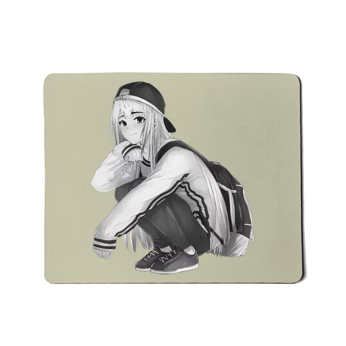 Anime Aesthetic Girl HipHop Style Mousepad