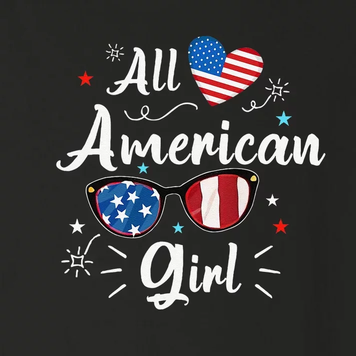 All American Girl Independence Day Apparel Gift Toddler Long Sleeve Shirt