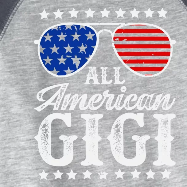 All American Gigi 4th Of July Family Matching Sunglasses Toddler Fine Jersey T-Shirt