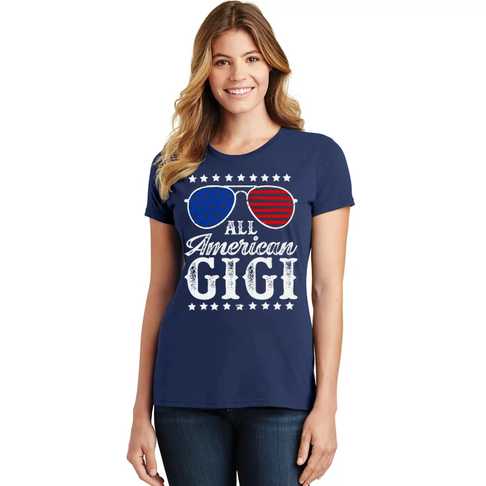 All American Gigi 4th Of July Family Matching Sunglasses Women's T-Shirt