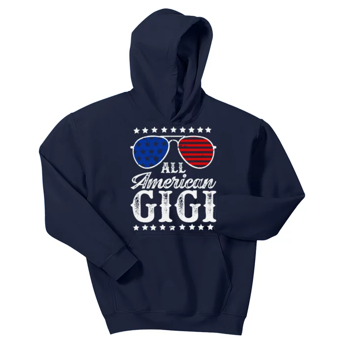 All American Gigi 4th Of July Family Matching Sunglasses Kids Hoodie