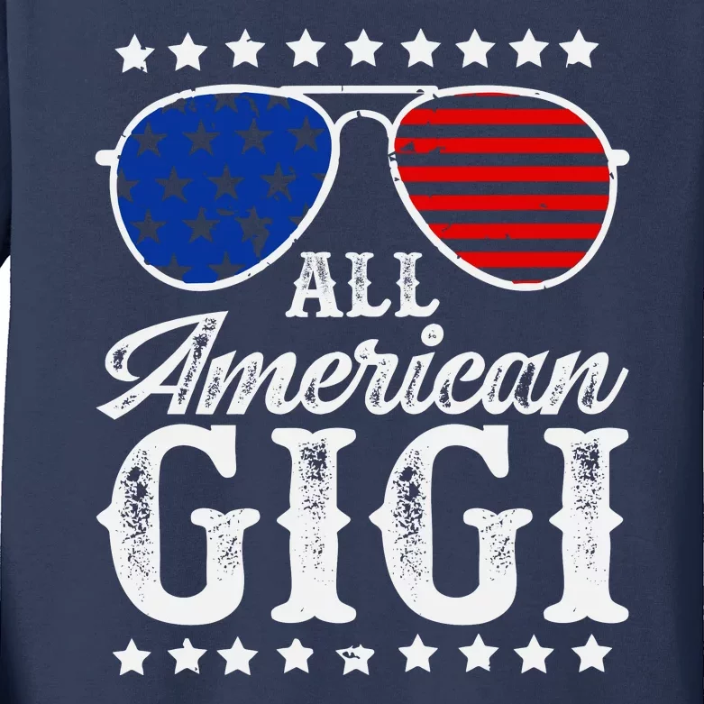 All American Gigi 4th Of July Family Matching Sunglasses Kids Long Sleeve Shirt