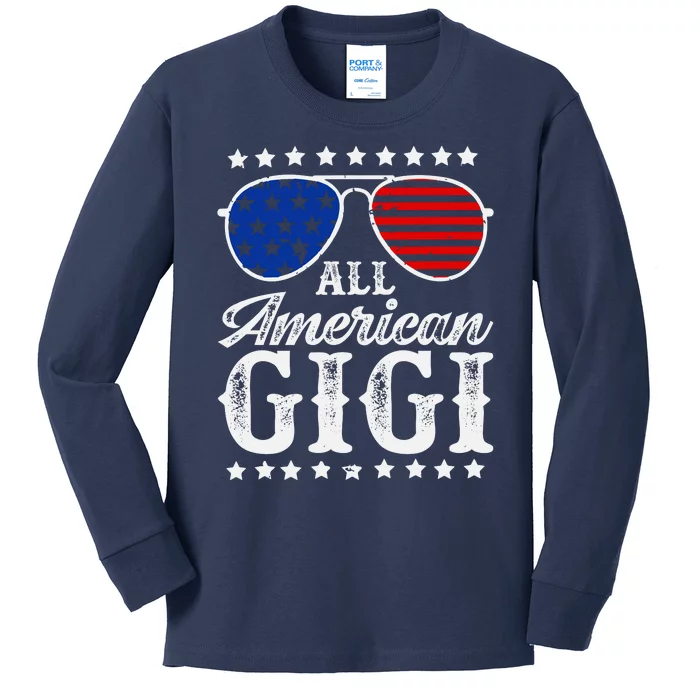 All American Gigi 4th Of July Family Matching Sunglasses Kids Long Sleeve Shirt