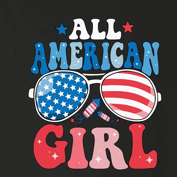 All American Girl Sunglasses 4th Of July Family Matching Toddler Long Sleeve Shirt