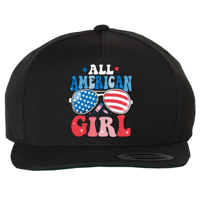 All American Girl Sunglasses 4th Of July Family Matching Wool Snapback Cap