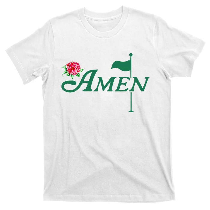 Amen Azalea Golf Masters Floral Golfing Enthusiast T-Shirt