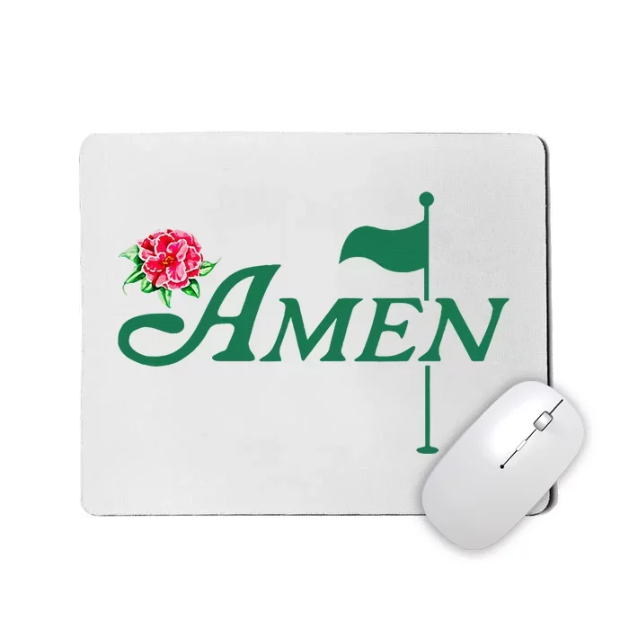 Amen Azalea Golf Masters Floral Golfing Enthusiast Mousepad