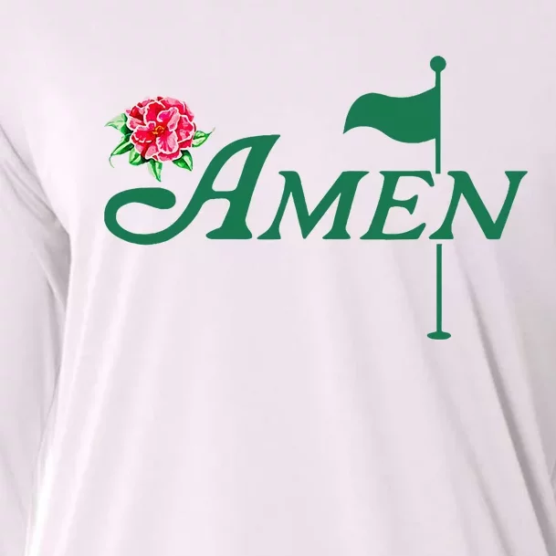 Amen Azalea Golf Masters Floral Golfing Enthusiast Cooling Performance Long Sleeve Crew