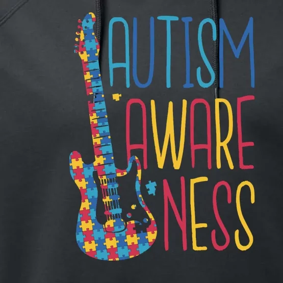 Autism Awareness Guitar Performance Fleece Hoodie