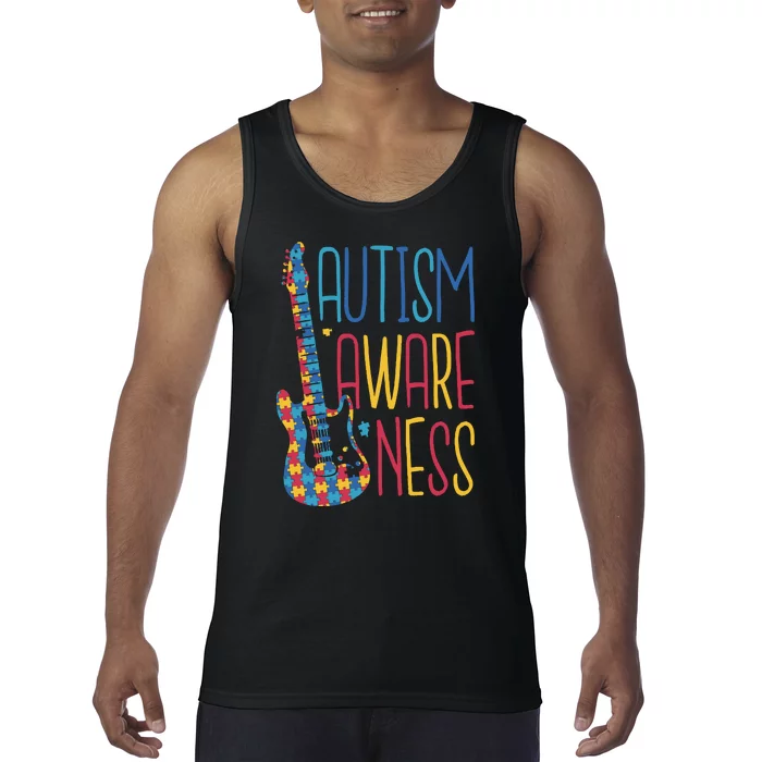 Autism Awareness Guitar Tank Top