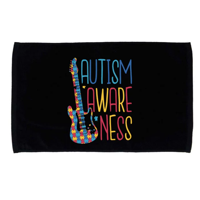 Autism Awareness Guitar Microfiber Hand Towel