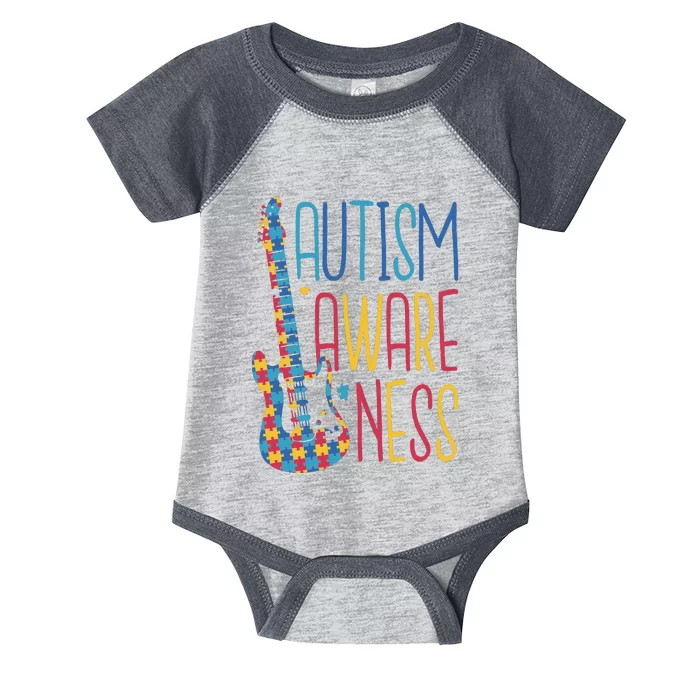 Autism Awareness Guitar Infant Baby Jersey Bodysuit