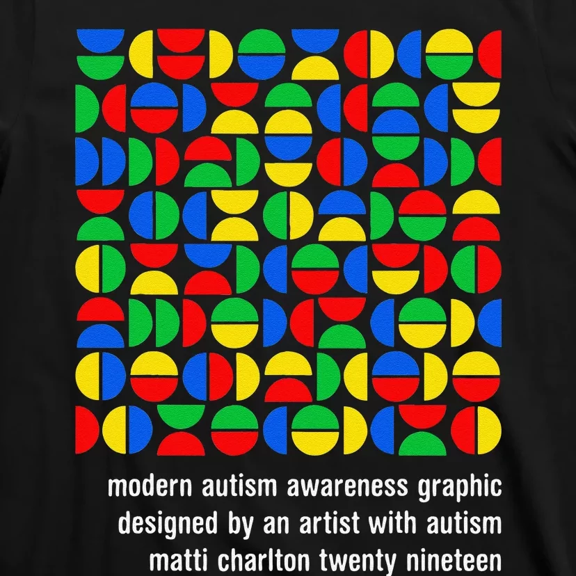 Austism Awareness Graphic Design Bauhaus Style Modern Art T-Shirt