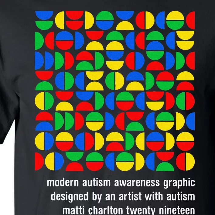 Austism Awareness Graphic Design Bauhaus Style Modern Art Tall T-Shirt