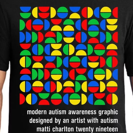 Austism Awareness Graphic Design Bauhaus Style Modern Art Pajama Set