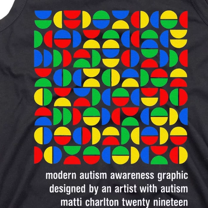 Austism Awareness Graphic Design Bauhaus Style Modern Art Tank Top