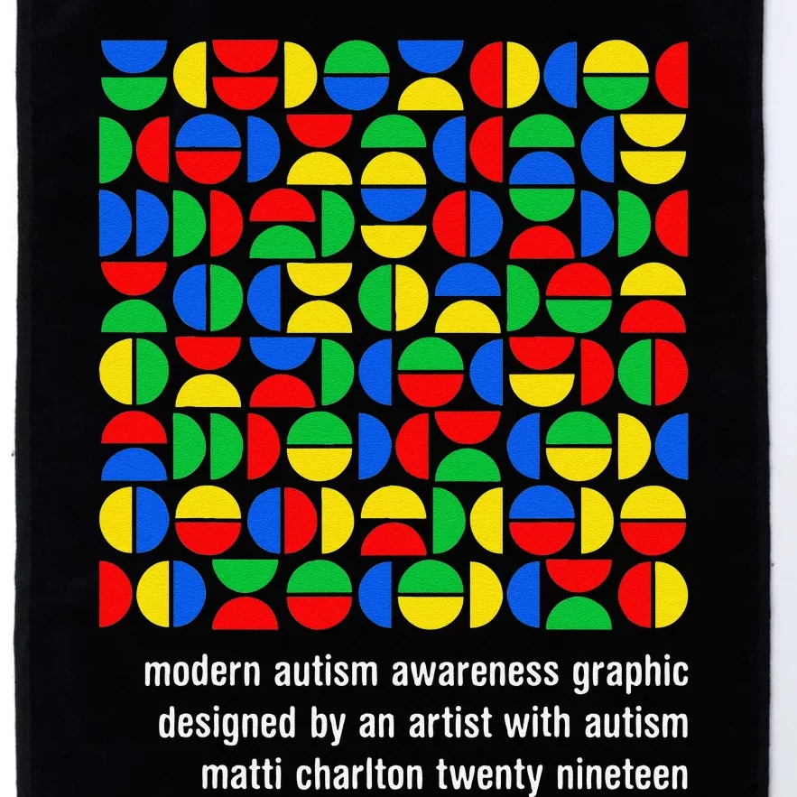 Austism Awareness Graphic Design Bauhaus Style Modern Art Platinum Collection Golf Towel