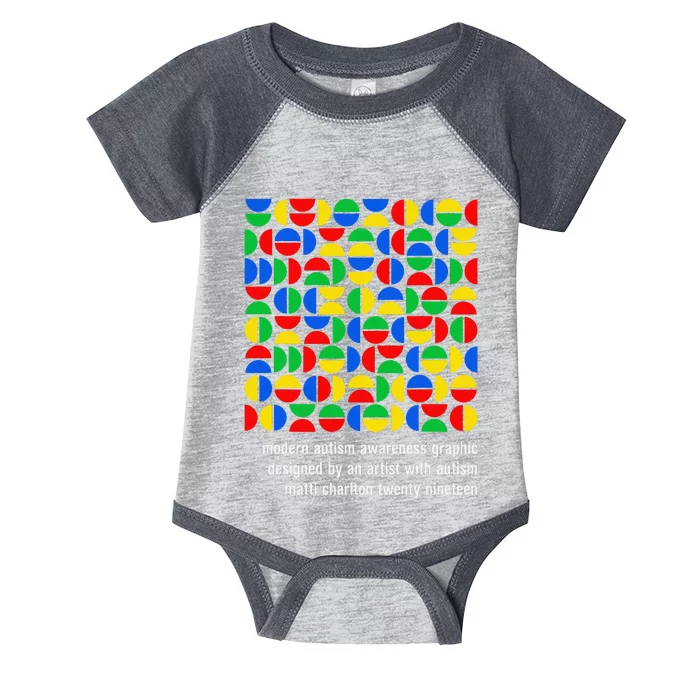 Austism Awareness Graphic Design Bauhaus Style Modern Art Infant Baby Jersey Bodysuit