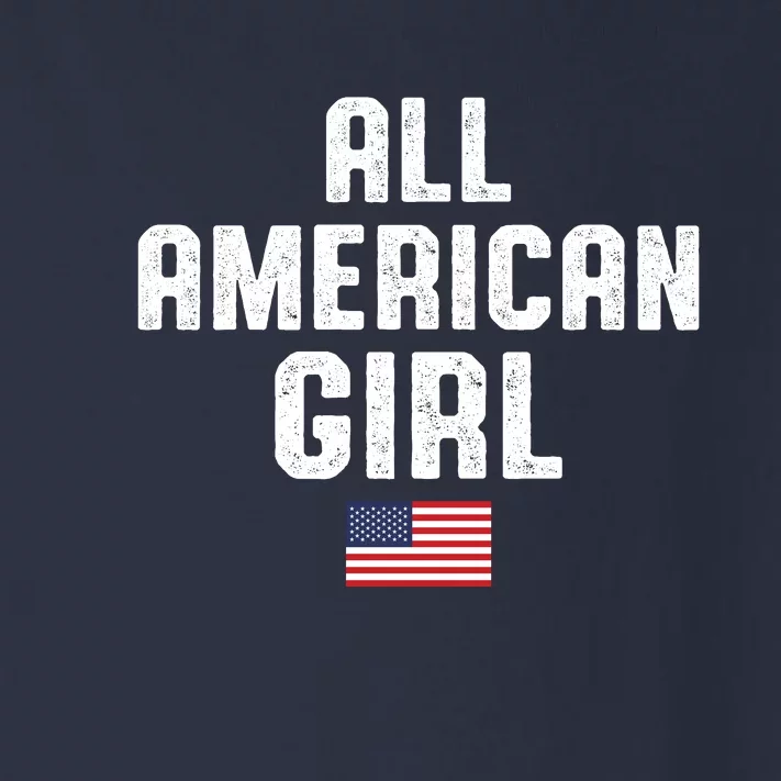 All American Girl USA Flag Toddler Long Sleeve Shirt