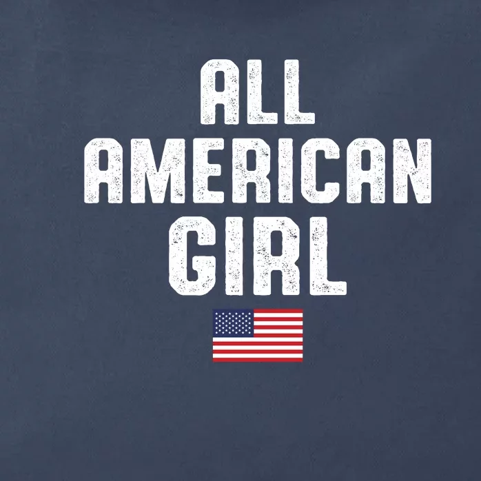 All American Girl USA Flag Zip Tote Bag