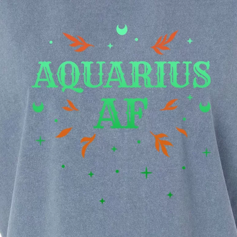 Aquarius Af / Green Aquarius Astrology Sign Horoscope Design Gift Garment-Dyed Women's Muscle Tee