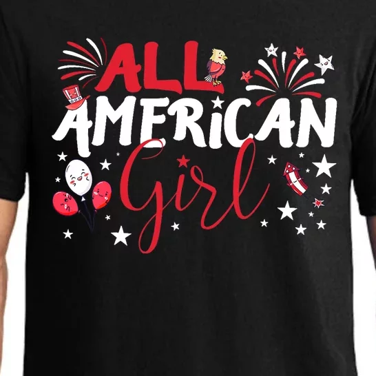 All American Girl for Independence Day | Girl patriotic Pajama Set