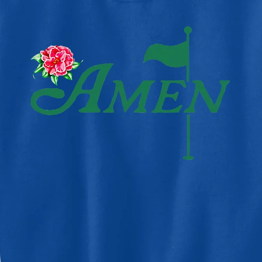 Amen Azalea Golf Masters Floral Golfing Enthusiast Kids Sweatshirt