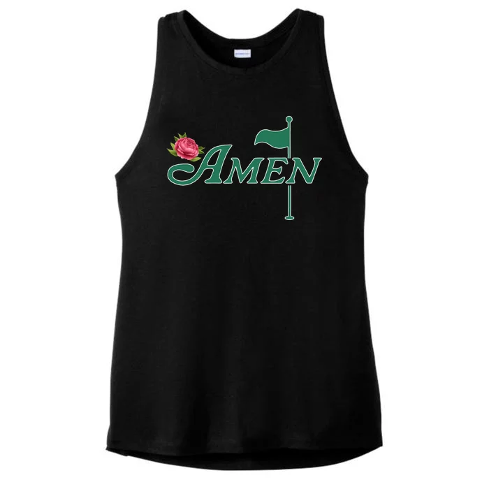 Amen Azalea Golf Masters Ladies Tri-Blend Wicking Tank