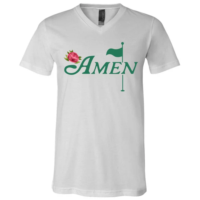 Amen Azalea Golf Masters V-Neck T-Shirt