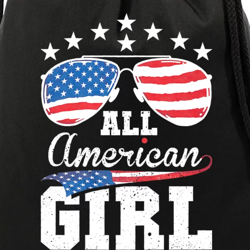 All American Girl 4th Of July Matching Family Drawstring Bag