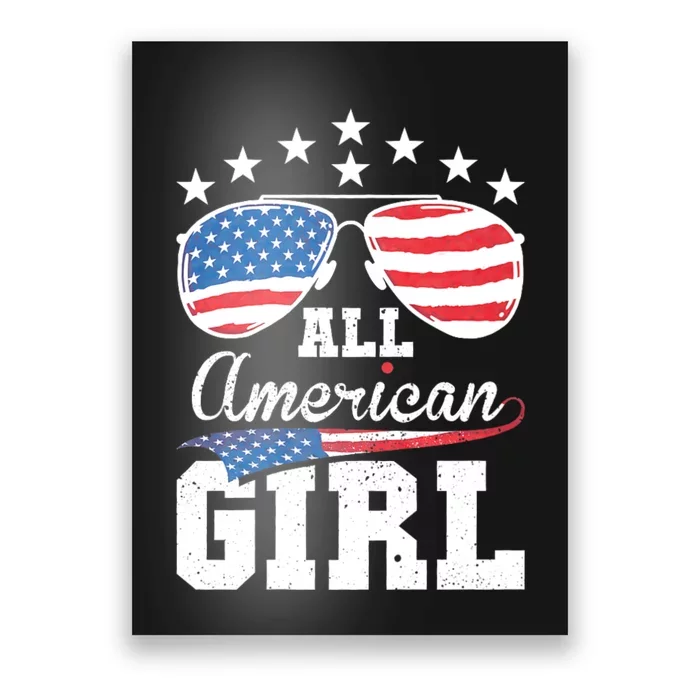 All American Girl 4th Of July Matching Family Poster