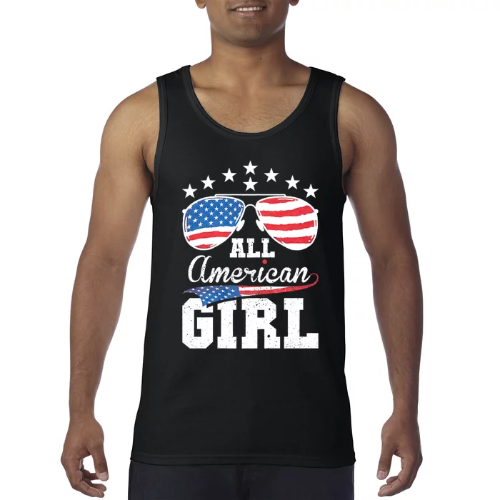 All American Girl 4th Of July Matching Family Tank Top