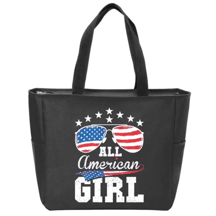 All American Girl 4th Of July Matching Family Zip Tote Bag