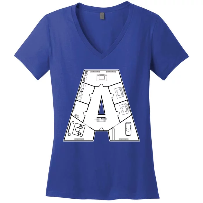 Architect Architecture House Building Gift Meaningful Gift Construction Gift Women's V-Neck T-Shirt