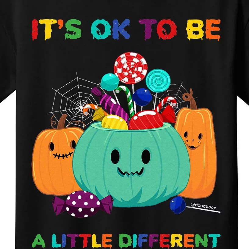 Autism Awareness Halloween It's OK To Be a Little Different Kids T-Shirt