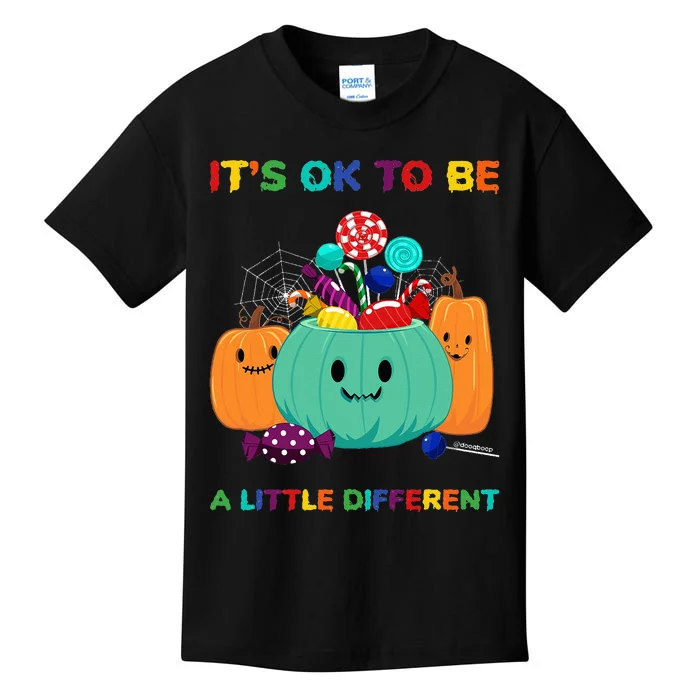 Autism Awareness Halloween It's OK To Be a Little Different Kids T-Shirt