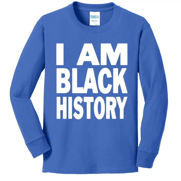 African Americans Heritage Month Afro I Am Black History Gift Kids Long Sleeve Shirt