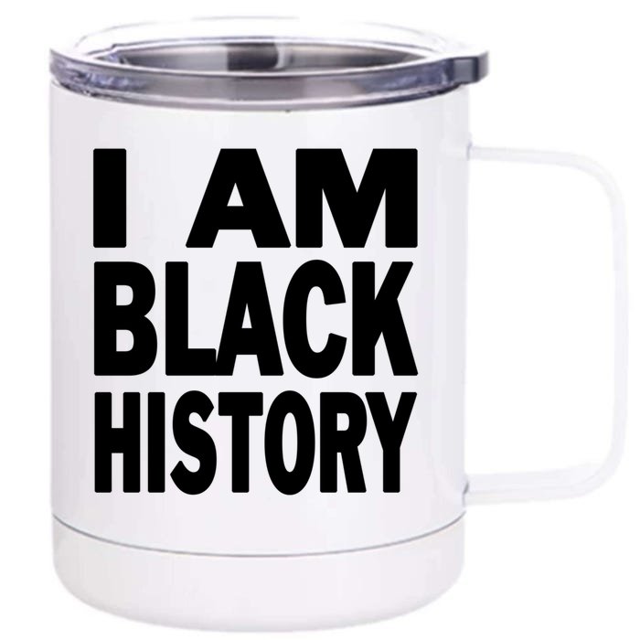 African Americans Heritage Month Afro I Am Black History Gift Front & Back 12oz Stainless Steel Tumbler Cup