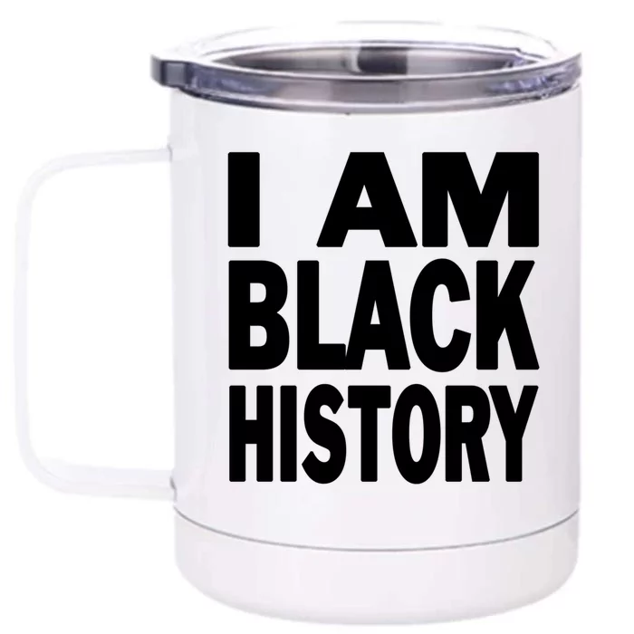 African Americans Heritage Month Afro I Am Black History Gift Front & Back 12oz Stainless Steel Tumbler Cup